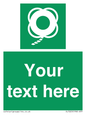 SL7223: Custom sign safe condition Lifebuoy with line