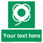 SL7223: Custom sign safe condition Lifebuoy with line