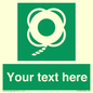 SL7223: Custom sign safe condition Lifebuoy with line