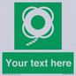 SL7223: Custom sign safe condition Lifebuoy with line