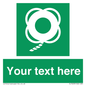 SL7223: Custom sign safe condition Lifebuoy with line