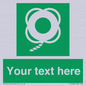 SL7223: Custom sign safe condition Lifebuoy with line