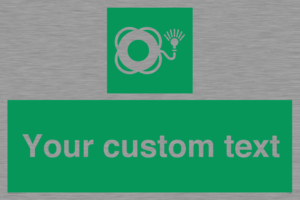 SL7224: Custom sign safe condition Lifebuoy with light