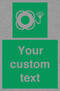SL7224: Custom sign safe condition Lifebuoy with light
