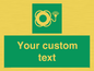 SL7224: Custom sign safe condition Lifebuoy with light