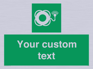 SL7224: Custom sign safe condition Lifebuoy with light