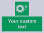 SL7224: Custom sign safe condition Lifebuoy with light