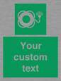 SL7224: Custom sign safe condition Lifebuoy with light