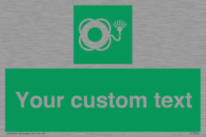 SL7224: Custom sign safe condition Lifebuoy with light