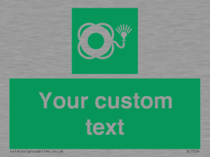 SL7224: Custom sign safe condition Lifebuoy with light