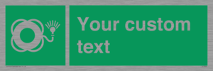 SL7224: Custom sign safe condition Lifebuoy with light