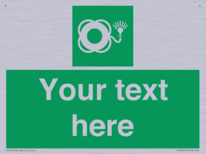 SL7224: Custom sign safe condition Lifebuoy with light