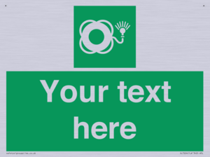 SL7224: Custom sign safe condition Lifebuoy with light