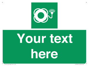 SL7224: Custom sign safe condition Lifebuoy with light