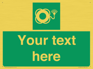 SL7224: Custom sign safe condition Lifebuoy with light