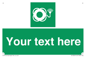 SL7224: Custom sign safe condition Lifebuoy with light