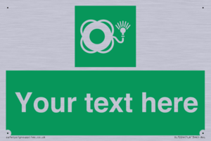 SL7224: Custom sign safe condition Lifebuoy with light