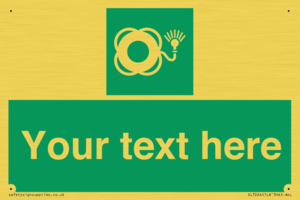 SL7224: Custom sign safe condition Lifebuoy with light