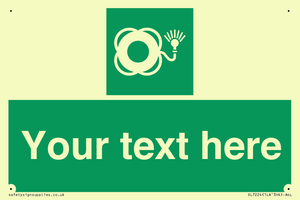 SL7224: Custom sign safe condition Lifebuoy with light