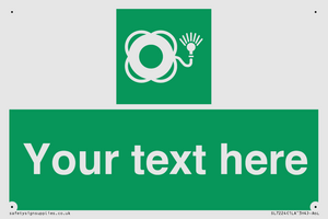 SL7224: Custom sign safe condition Lifebuoy with light
