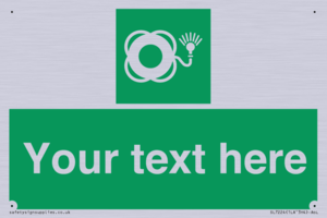 SL7224: Custom sign safe condition Lifebuoy with light
