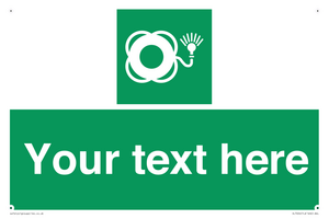 SL7224: Custom sign safe condition Lifebuoy with light