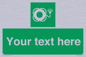 SL7224: Custom sign safe condition Lifebuoy with light