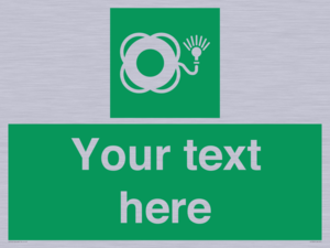 SL7224: Custom sign safe condition Lifebuoy with light