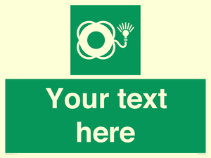 SL7224: Custom sign safe condition Lifebuoy with light