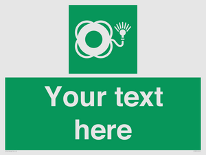 SL7224: Custom sign safe condition Lifebuoy with light