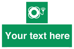 SL7224: Custom sign safe condition Lifebuoy with light