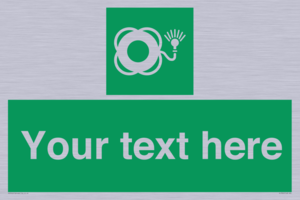 SL7224: Custom sign safe condition Lifebuoy with light