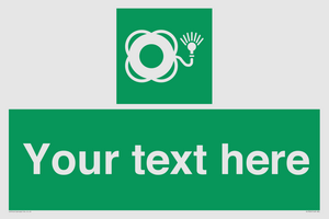 SL7224: Custom sign safe condition Lifebuoy with light