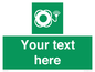 SL7224: Custom sign safe condition Lifebuoy with light