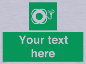 SL7224: Custom sign safe condition Lifebuoy with light