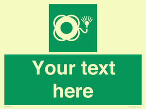 SL7224: Custom sign safe condition Lifebuoy with light