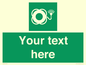SL7224: Custom sign safe condition Lifebuoy with light