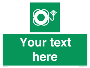 SL7224: Custom sign safe condition Lifebuoy with light