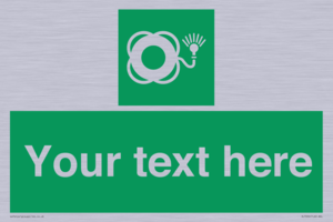 SL7224: Custom sign safe condition Lifebuoy with light