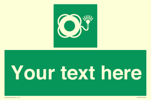 SL7224: Custom sign safe condition Lifebuoy with light