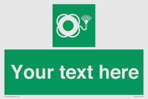 SL7224: Custom sign safe condition Lifebuoy with light