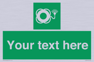 SL7224: Custom sign safe condition Lifebuoy with light