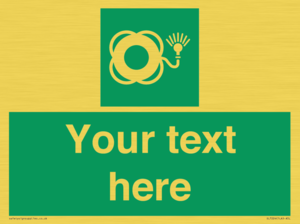 SL7224: Custom sign safe condition Lifebuoy with light