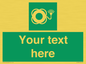 SL7224: Custom sign safe condition Lifebuoy with light
