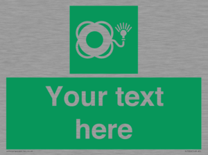 SL7224: Custom sign safe condition Lifebuoy with light