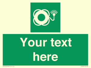 SL7224: Custom sign safe condition Lifebuoy with light