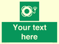 SL7224: Custom sign safe condition Lifebuoy with light
