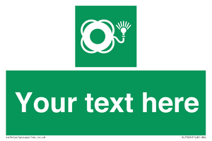 SL7224: Custom sign safe condition Lifebuoy with light