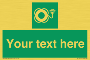 SL7224: Custom sign safe condition Lifebuoy with light