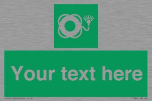 SL7224: Custom sign safe condition Lifebuoy with light